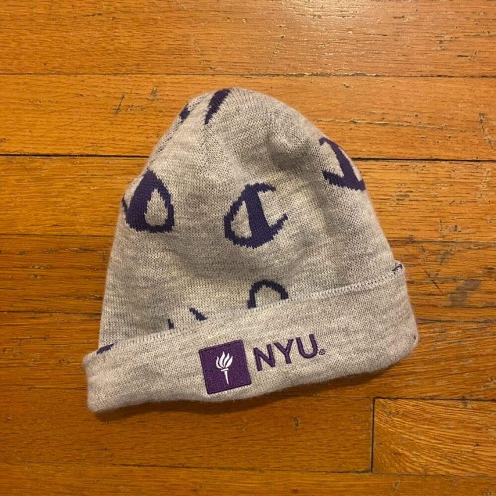 NYU Champion Beanie, Winter Hat